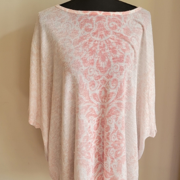 CJ Banks Sweaters - CJ Banks Sweater Pink & White - Size 1X